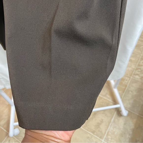 Talbots 18WP Brown Dress Pants High-Waisted Straight-Leg Career Tailored - Picture 2 of 7